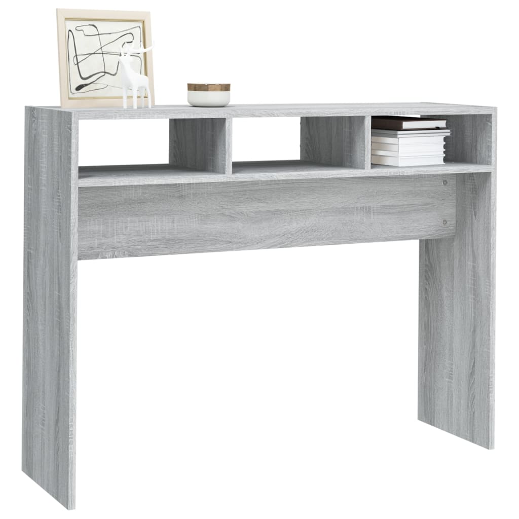 vidaXL Mesa consola madera contrachapada gris Sonoma 105x30x80 cm