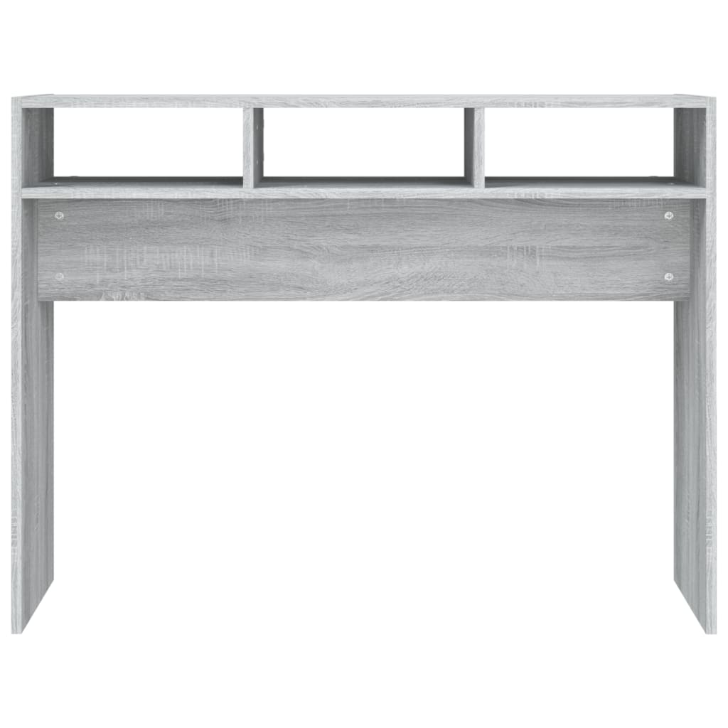 vidaXL Mesa consola madera contrachapada gris Sonoma 105x30x80 cm