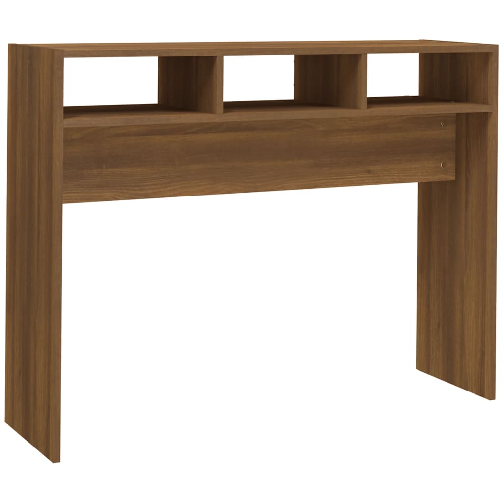 vidaXL Mesa consola madera contrachapada roble marrón 105x30x80 cm