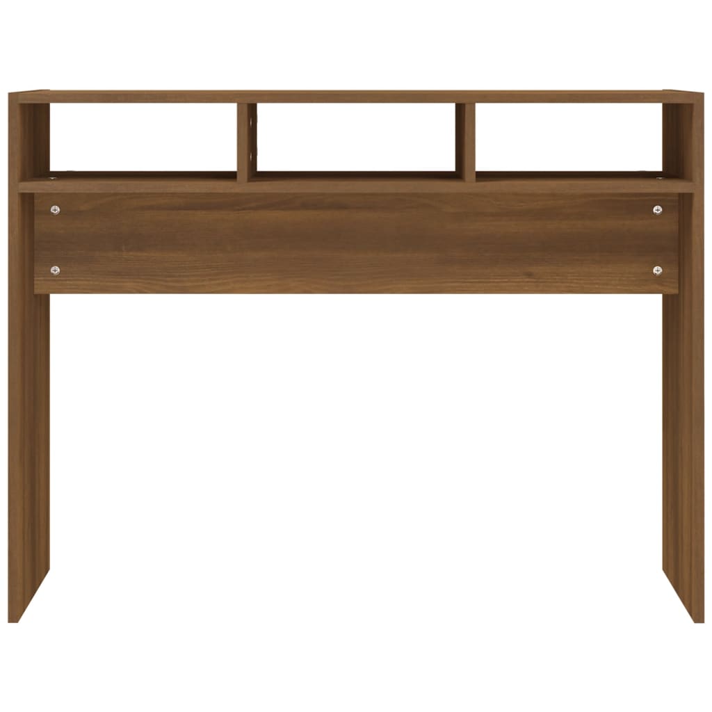 vidaXL Mesa consola madera contrachapada roble marrón 105x30x80 cm