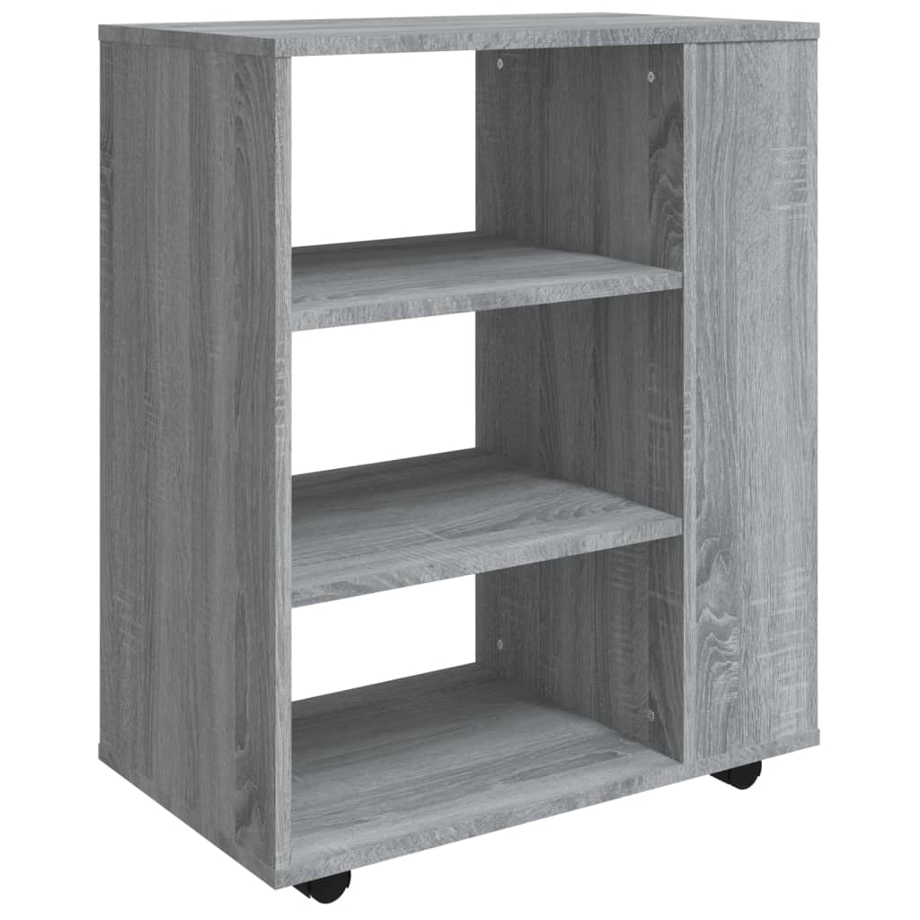 vidaXL Armario con ruedas madera contrachapada gris Sonoma 60x35x75 cm