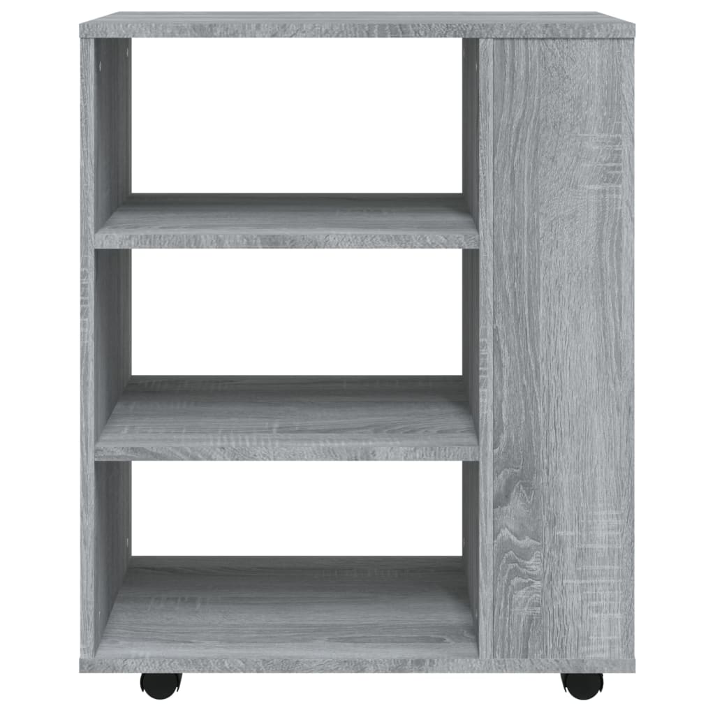 vidaXL Armario con ruedas madera contrachapada gris Sonoma 60x35x75 cm