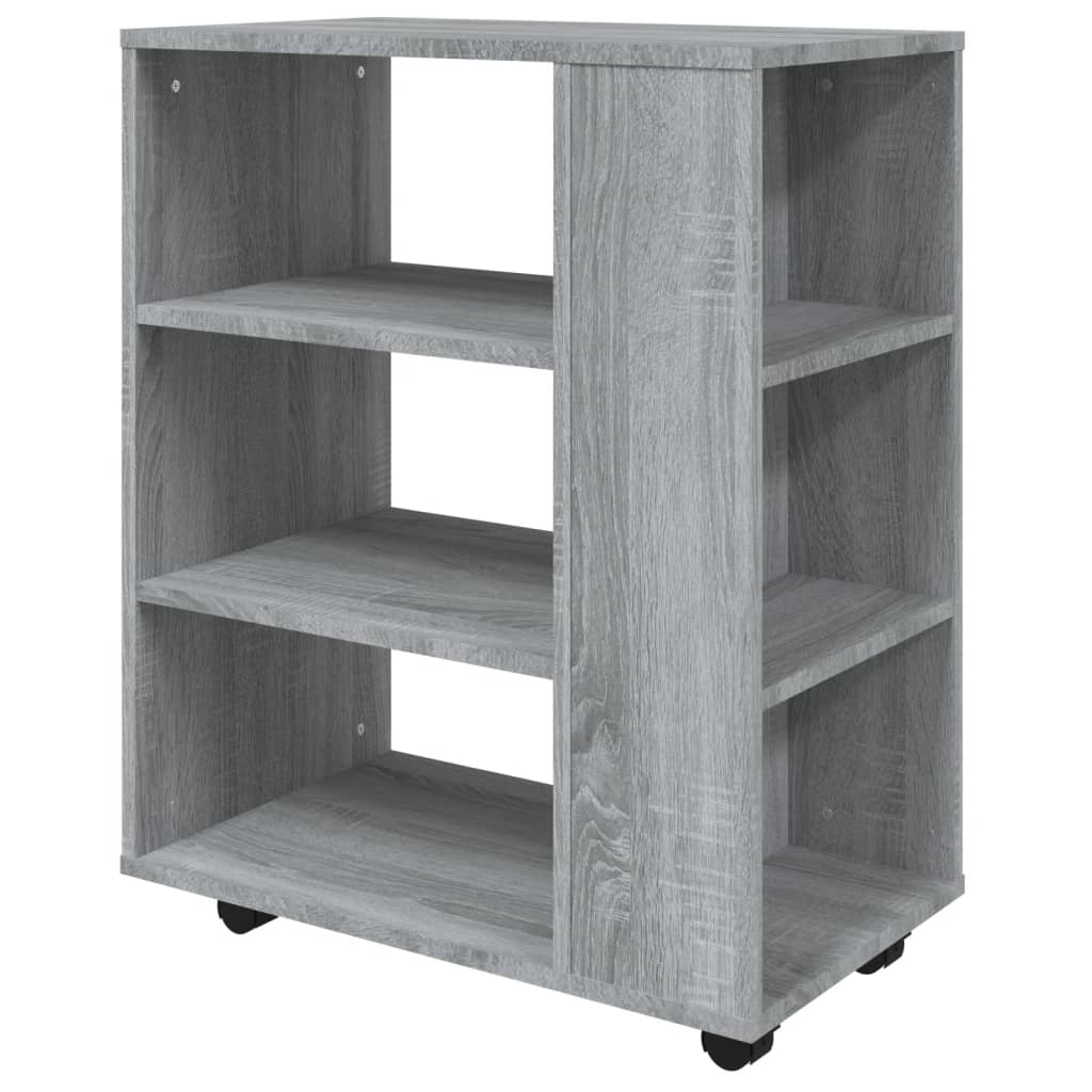 vidaXL Armario con ruedas madera contrachapada gris Sonoma 60x35x75 cm