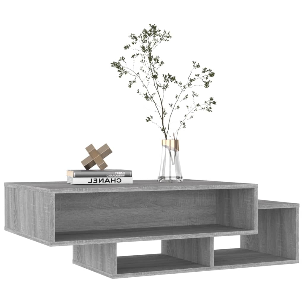 vidaXL Mesa de centro madera de ingeniería gris Sonoma 105x55x32 cm