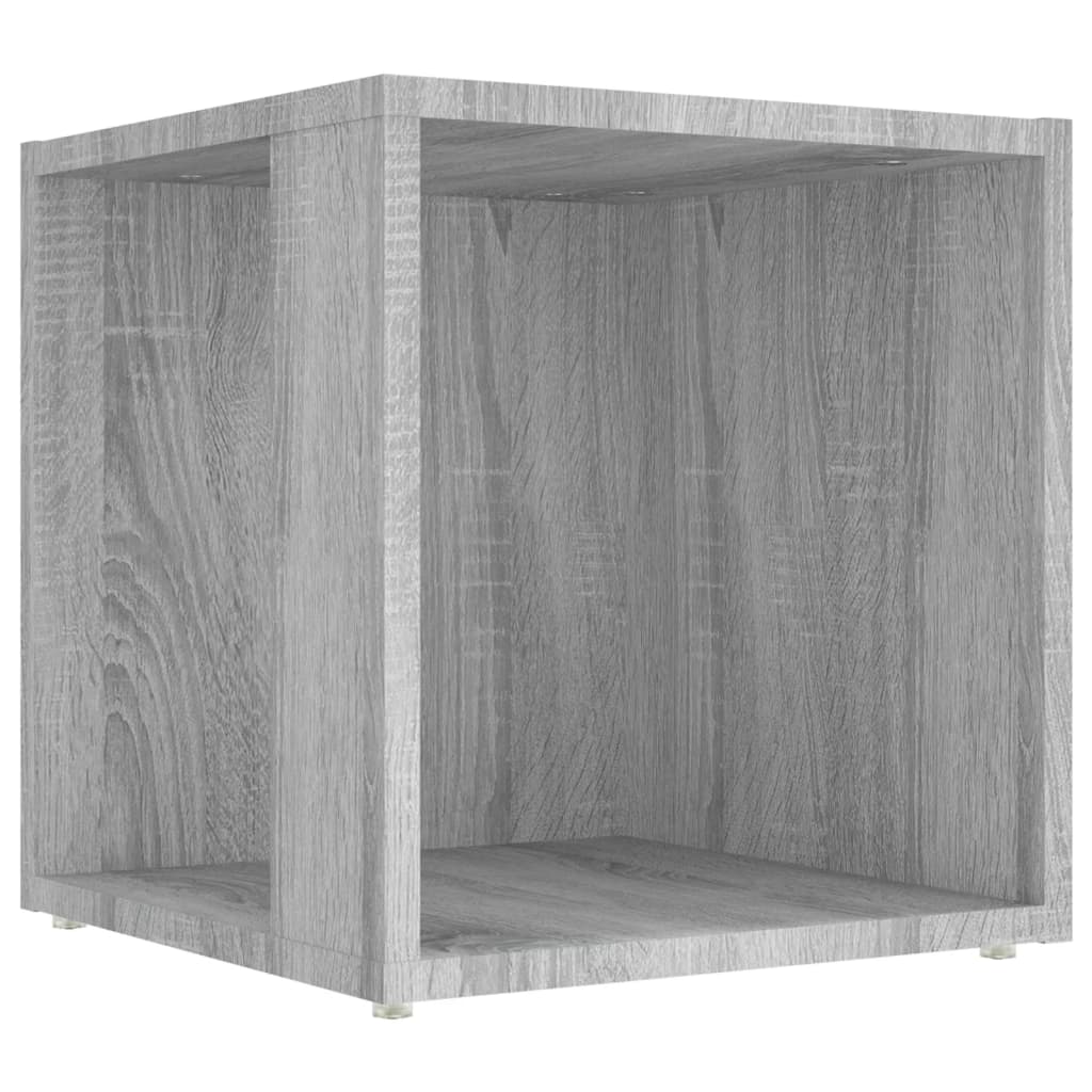 vidaXL Mesa auxiliar madera contrachapada gris Sonoma 33x33x34,5 cm