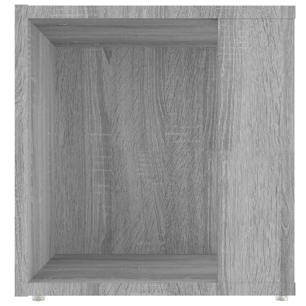 vidaXL Mesa auxiliar madera contrachapada gris Sonoma 33x33x34,5 cm