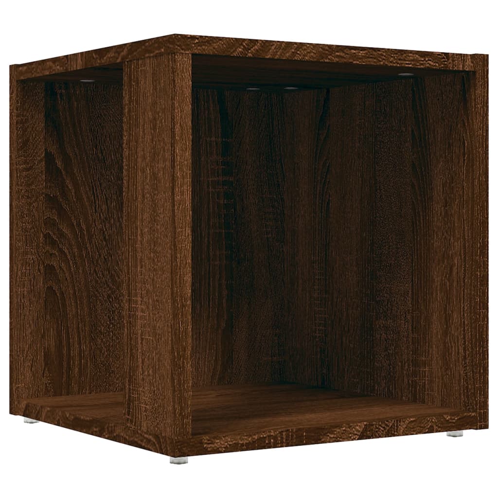 vidaXL Mesa auxiliar madera contrachapada roble marrón 33x33x34,5 cm