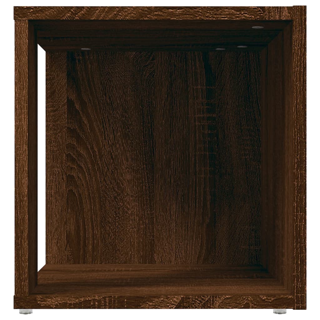 vidaXL Mesa auxiliar madera contrachapada roble marrón 33x33x34,5 cm