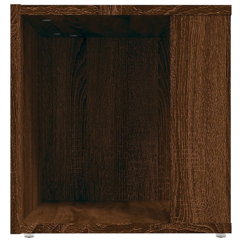 vidaXL Mesa auxiliar madera contrachapada roble marrón 33x33x34,5 cm