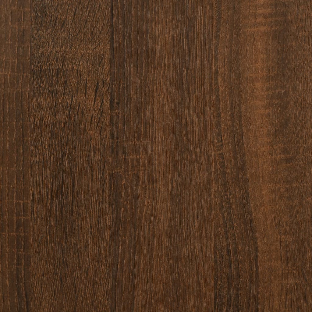 vidaXL Mesa auxiliar madera contrachapada roble marrón 33x33x34,5 cm