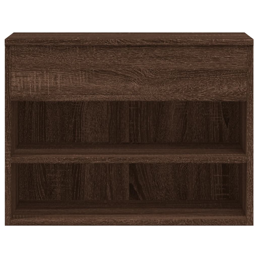 vidaXL Banco zapatero madera contrachapada roble marrón 60x30x45 cm