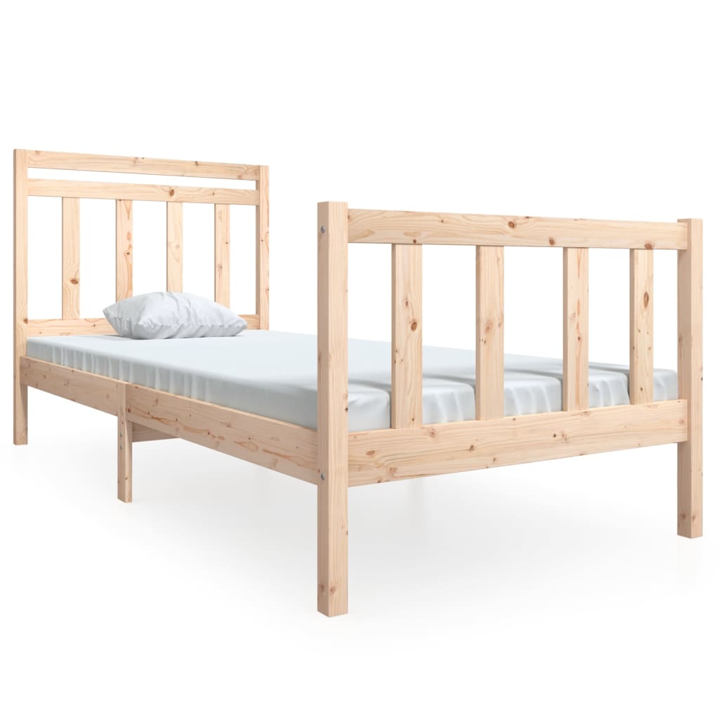 vidaXL Estructura de cama madera maciza 100x200 cm