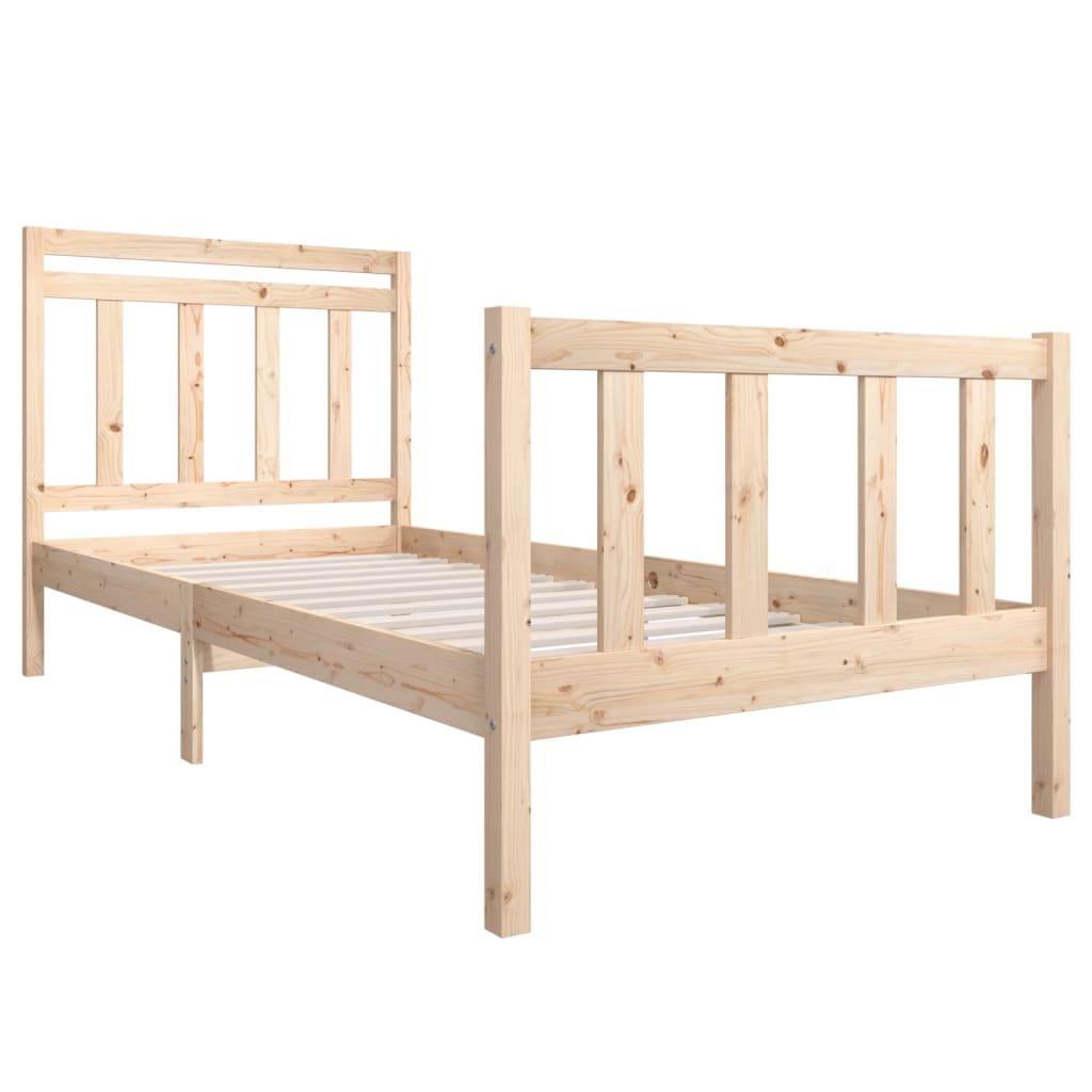 vidaXL Estructura de cama madera maciza 100x200 cm