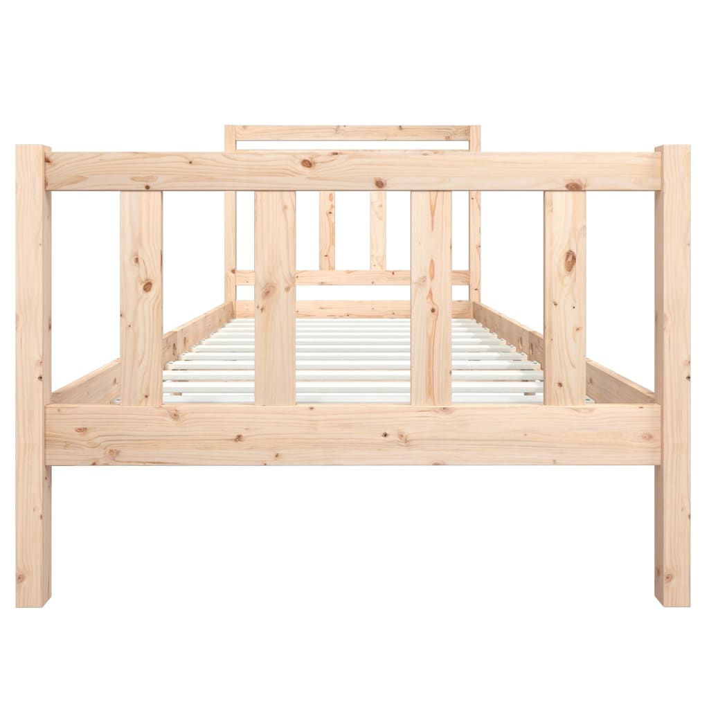 vidaXL Estructura de cama madera maciza 100x200 cm