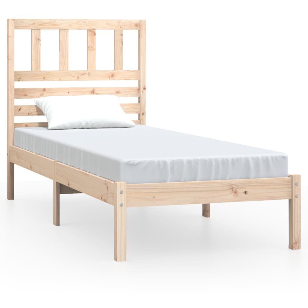 vidaXL Estructura de cama sin colchón madera maciza de pino 100x200 cm