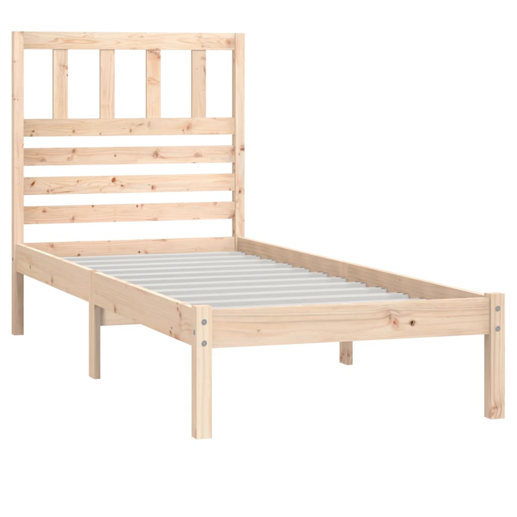 vidaXL Estructura de cama sin colchón madera maciza de pino 100x200 cm