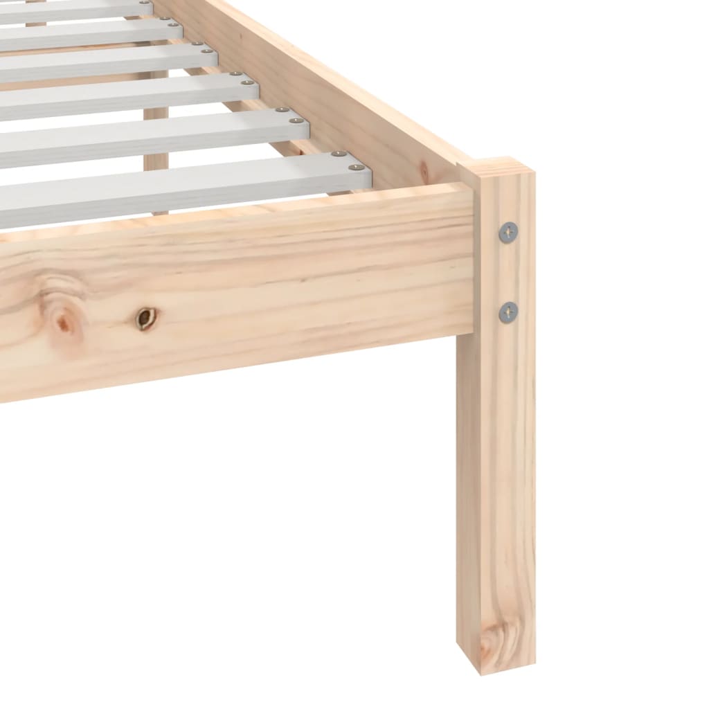 vidaXL Estructura de cama sin colchón madera maciza de pino 100x200 cm