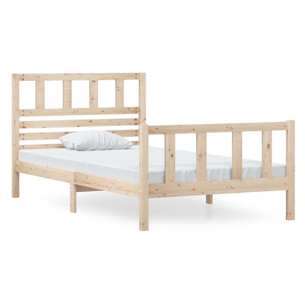 vidaXL Estructura de cama madera maciza 100x200 cm