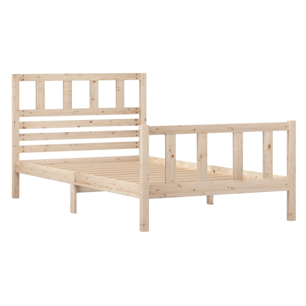 vidaXL Estructura de cama madera maciza 100x200 cm