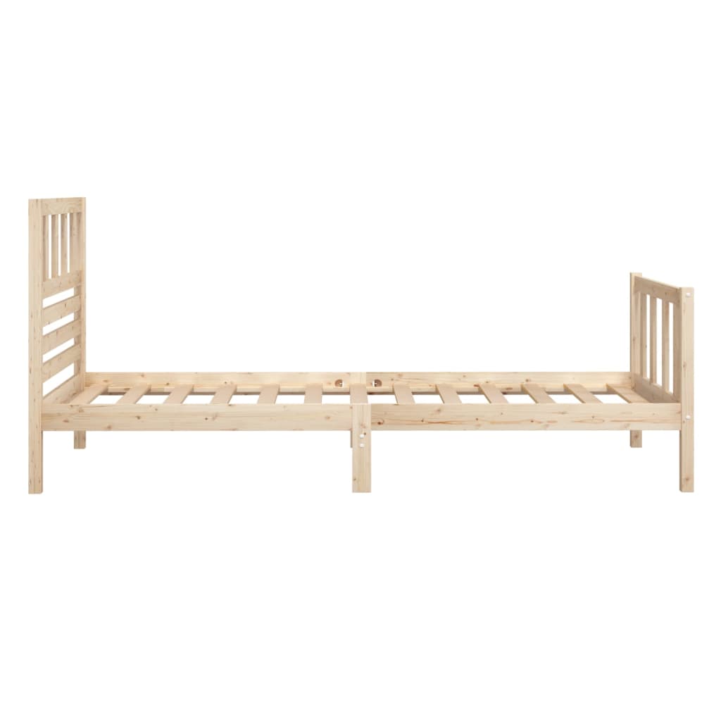 vidaXL Estructura de cama madera maciza 100x200 cm