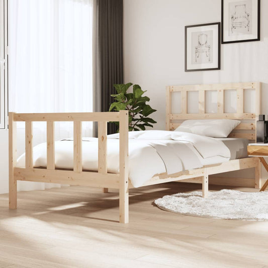 vidaXL Estructura de cama madera maciza 100x200 cm