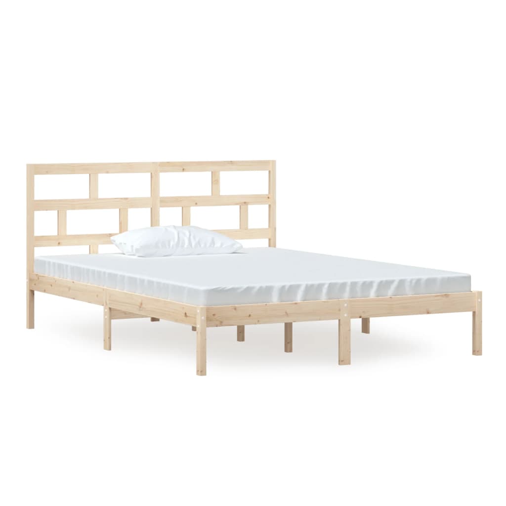 vidaXL Estructura de cama de madera maciza 150x200 cm