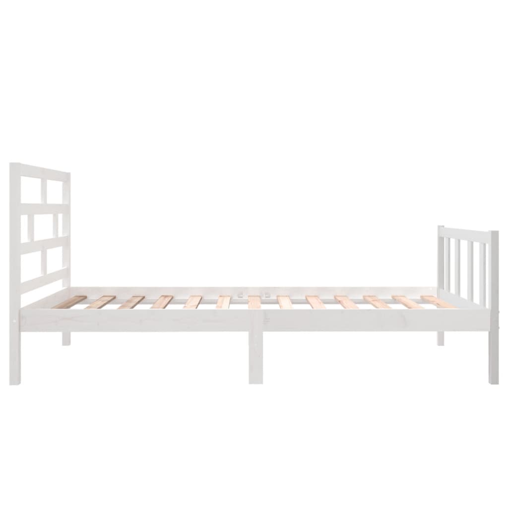 vidaXL Estructura de cama madera maciza de pino blanco 75x190 cm