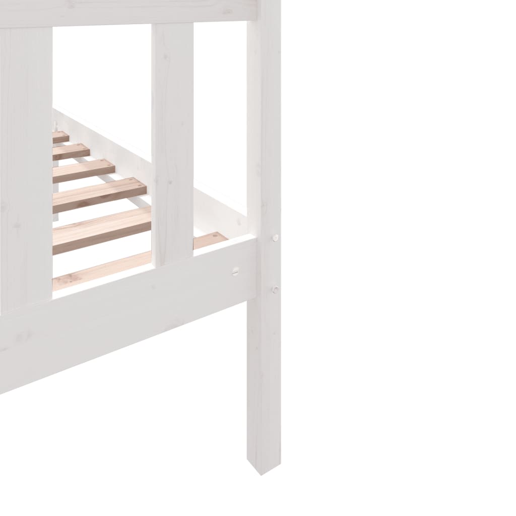 vidaXL Estructura de cama madera maciza de pino blanco 75x190 cm