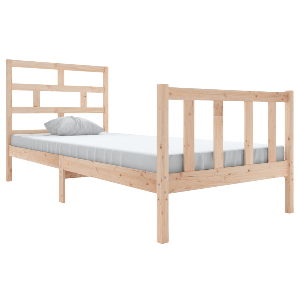 vidaXL Estructura de cama madera maciza de pino 100x200 cm