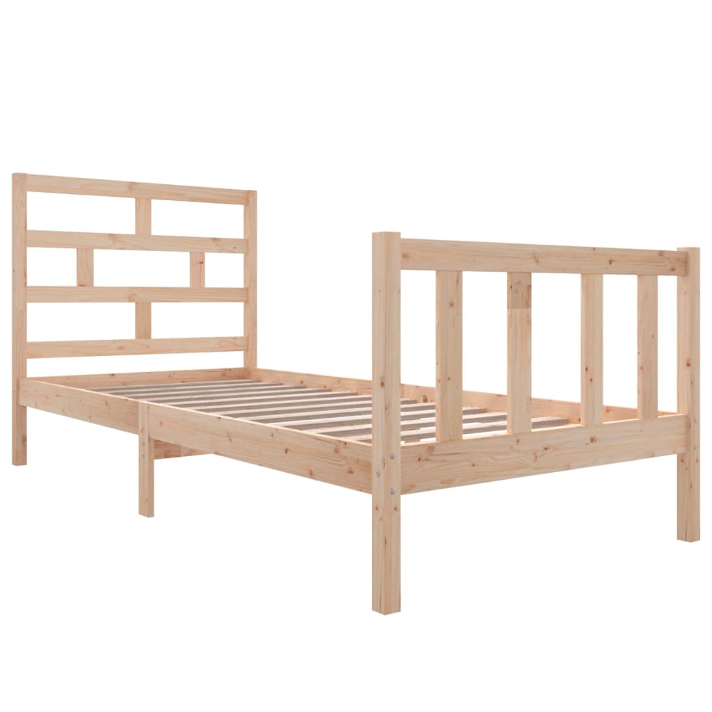 vidaXL Estructura de cama madera maciza de pino 100x200 cm