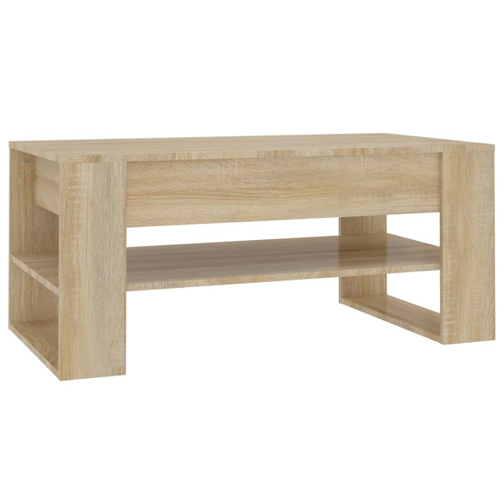 vidaXL Mesa de centro madera de ingeniería roble Sonoma 102x55x45 cm