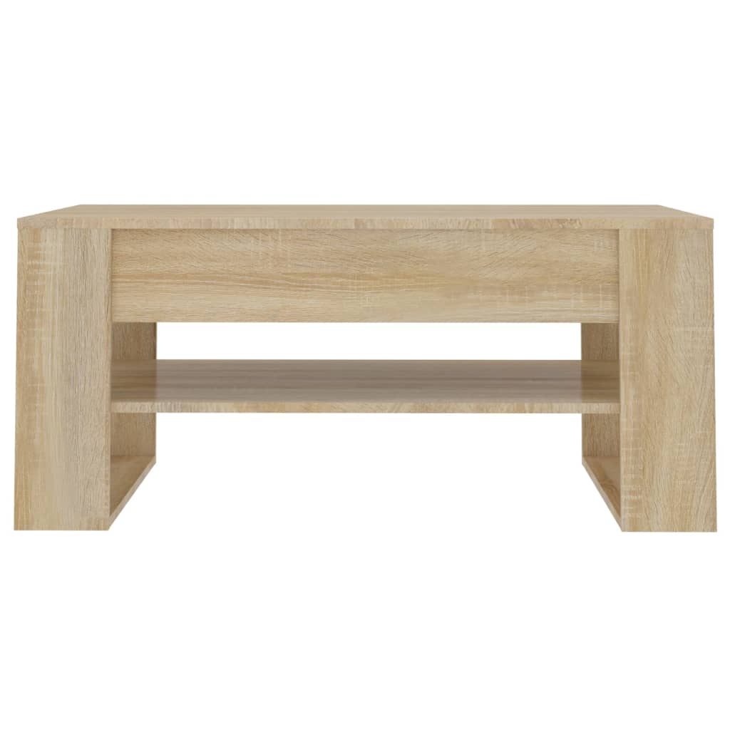 vidaXL Mesa de centro madera de ingeniería roble Sonoma 102x55x45 cm