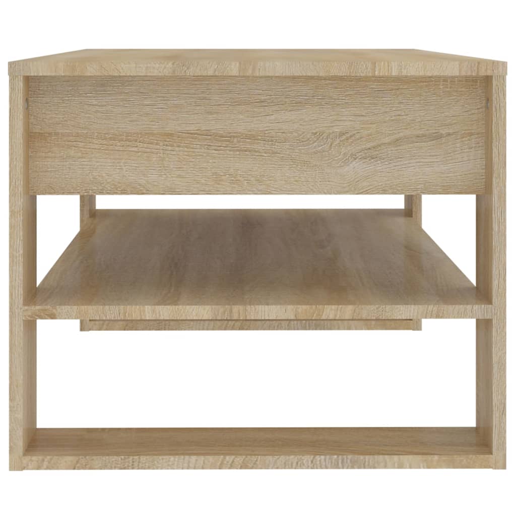 vidaXL Mesa de centro madera de ingeniería roble Sonoma 102x55x45 cm