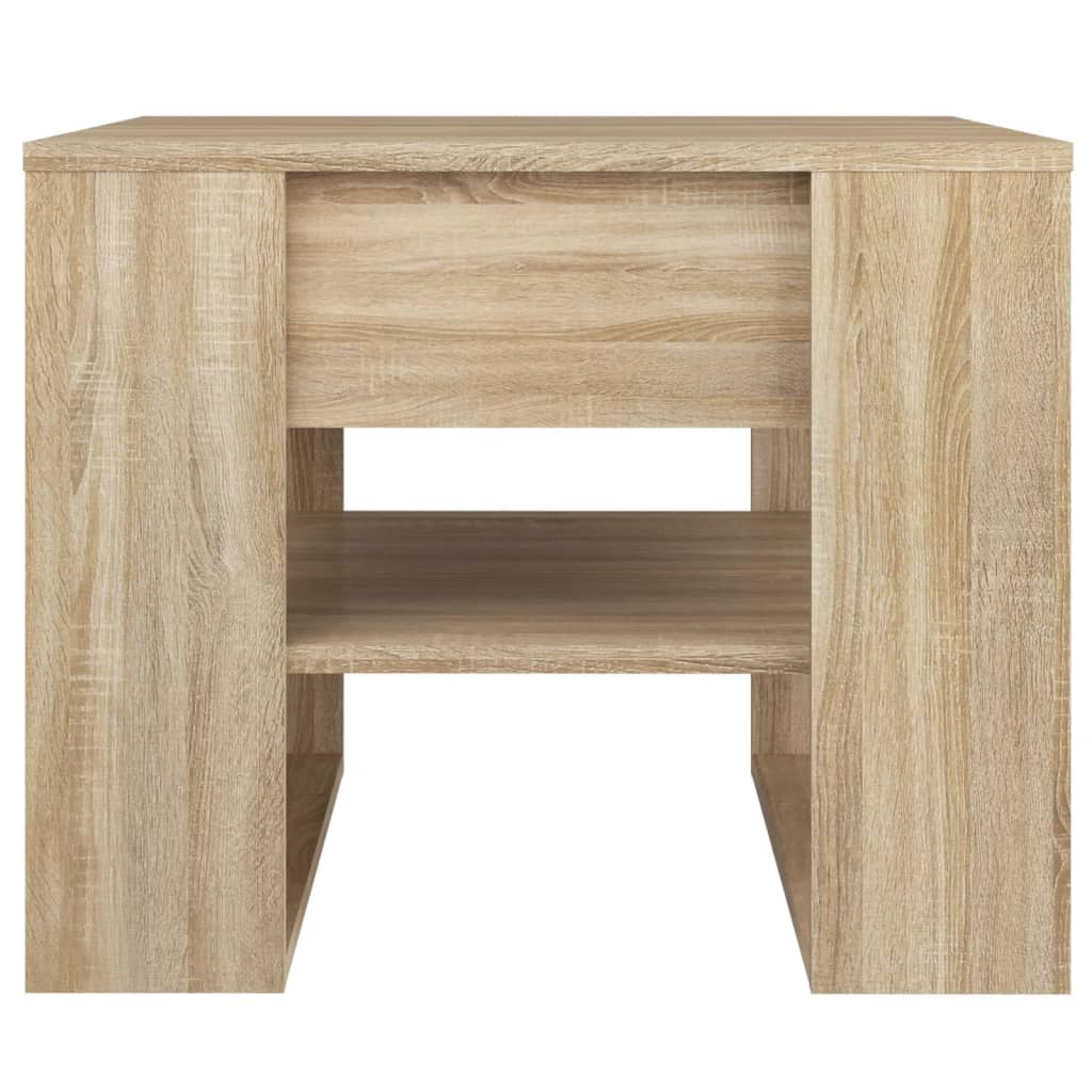 vidaXL Mesa de centro madera de ingeniería roble Sonoma 55,5x55x45 cm