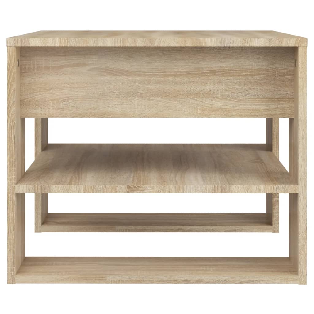 vidaXL Mesa de centro madera de ingeniería roble Sonoma 55,5x55x45 cm