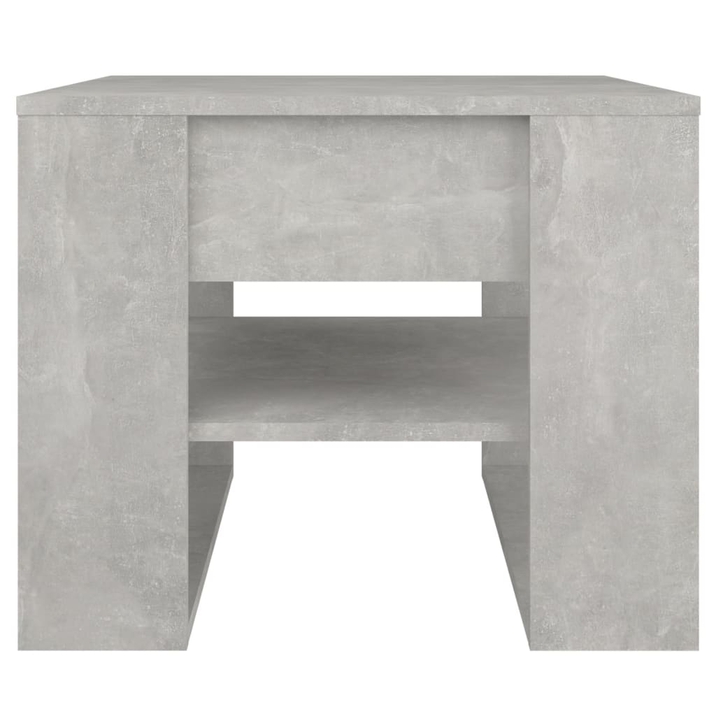 vidaXL Mesa de centro madera de ingeniería gris hormigón 55,5x55x45 cm