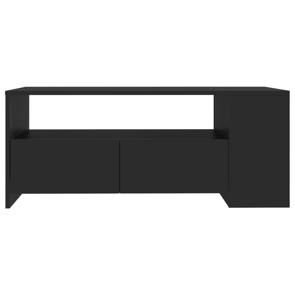 vidaXL Mesa de centro madera de ingeniería negra 102x55x42 cm