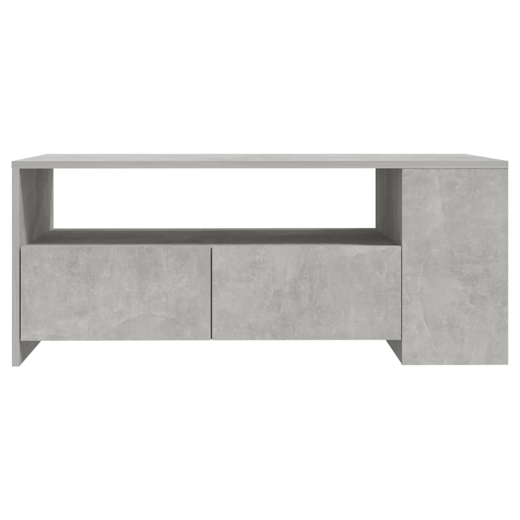 vidaXL Mesa de centro madera de ingeniería gris hormigón 102x55x42 cm