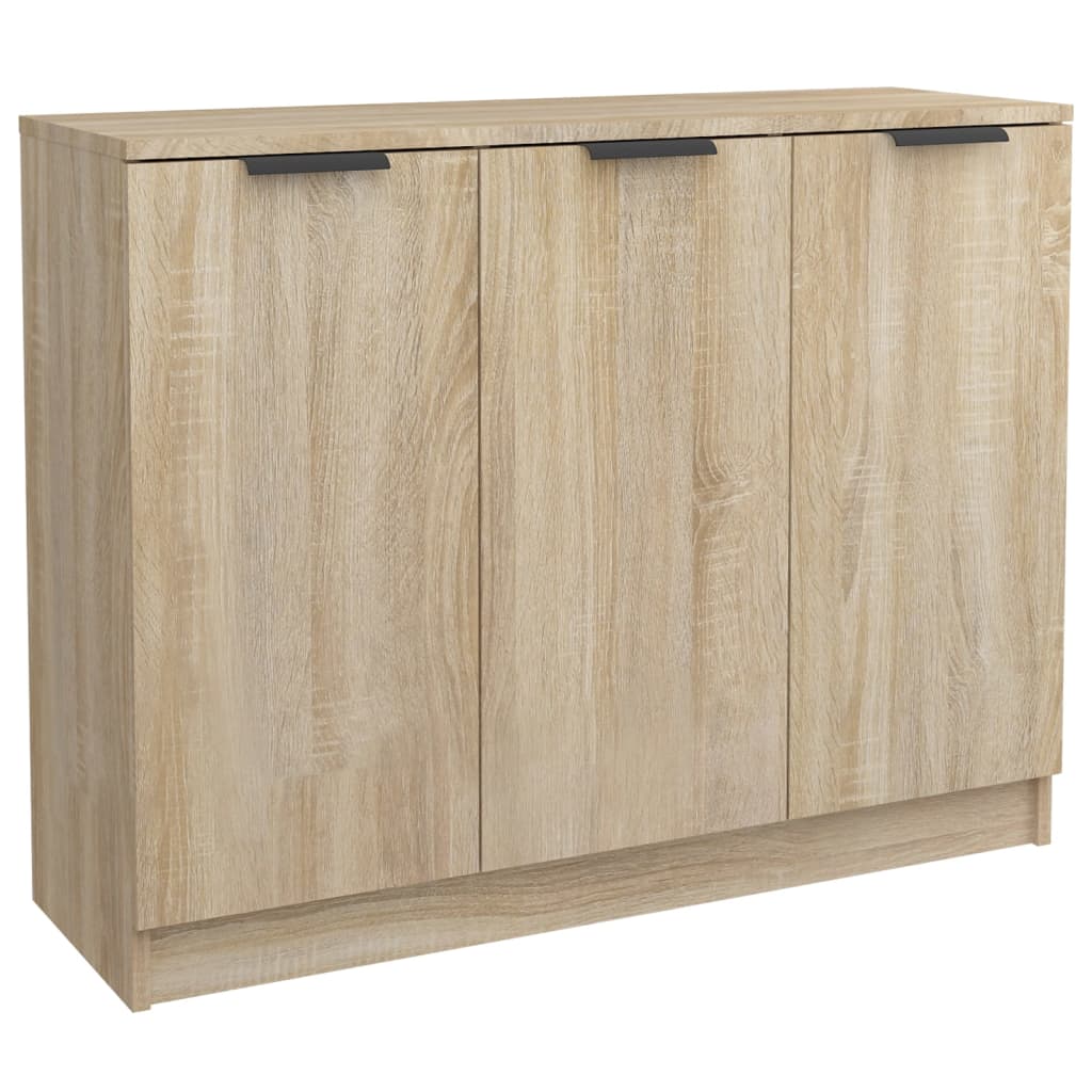 vidaXL Aparador de madera contrachapada roble Sonoma 90,5x30x70 cm