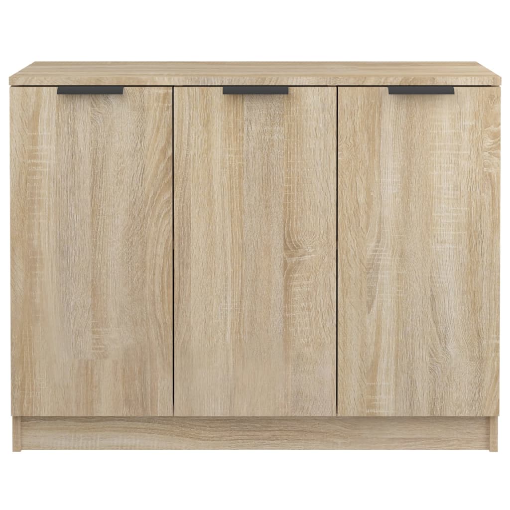 vidaXL Aparador de madera contrachapada roble Sonoma 90,5x30x70 cm