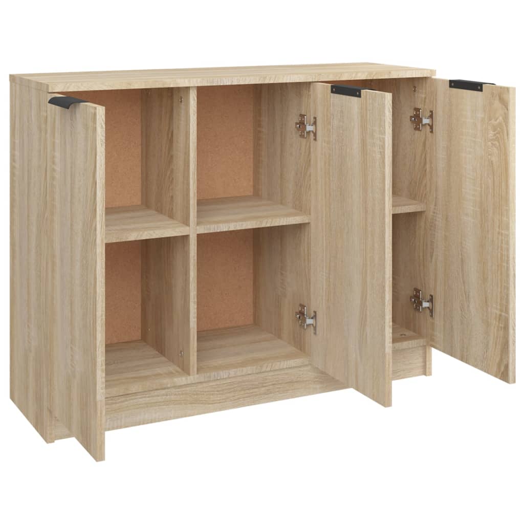 vidaXL Aparador de madera contrachapada roble Sonoma 90,5x30x70 cm