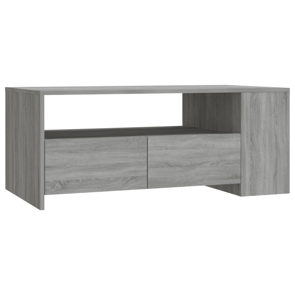 vidaXL Mesa de centro madera de ingeniería gris Sonoma 102x55x42 cm