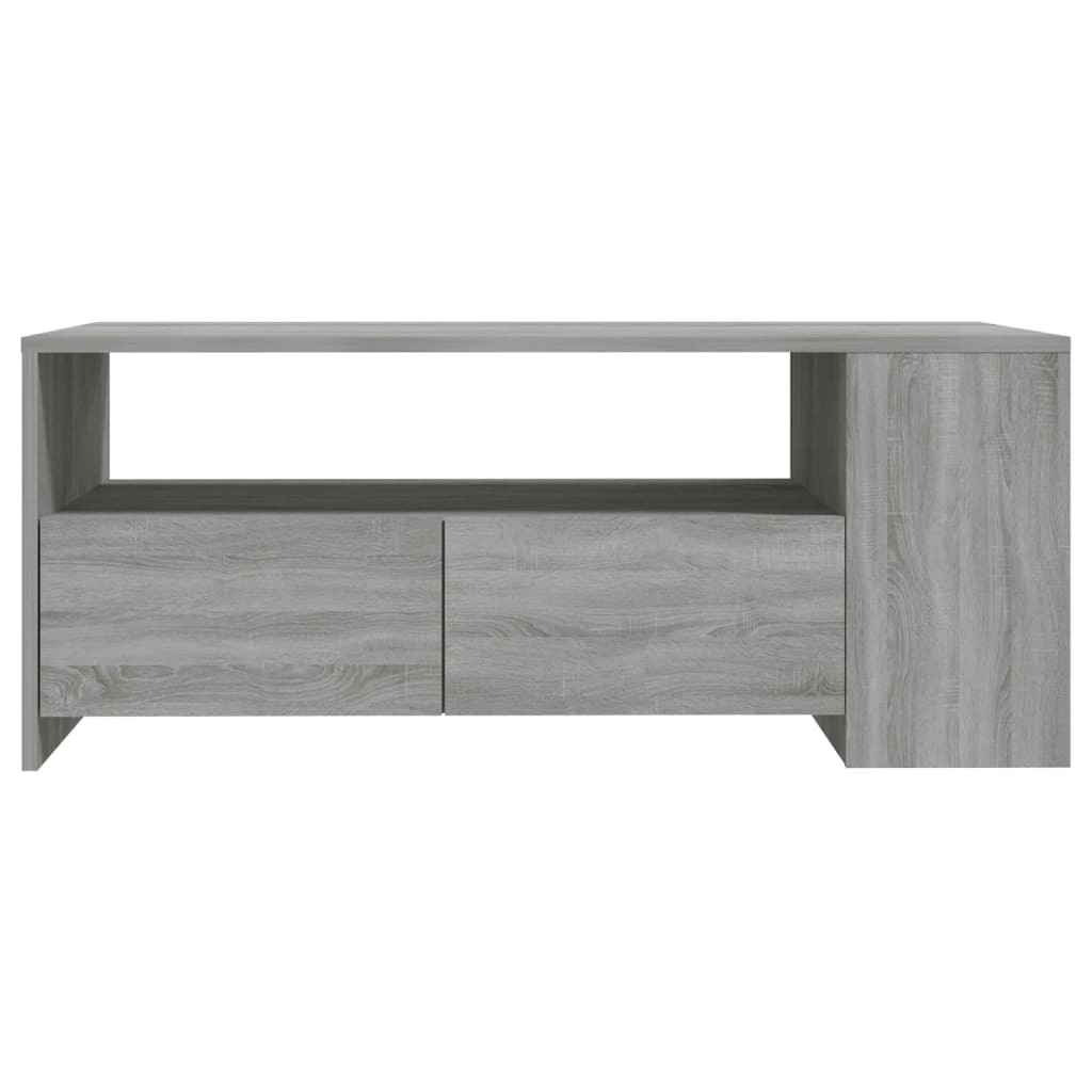 vidaXL Mesa de centro madera de ingeniería gris Sonoma 102x55x42 cm