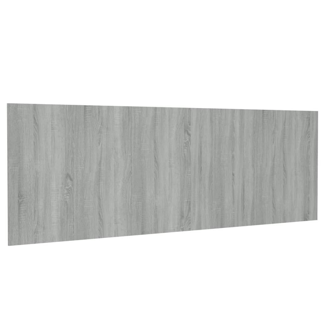 vidaXL Cabecero pared madera contrachapada gris Sonoma 240x1,5x80 cm