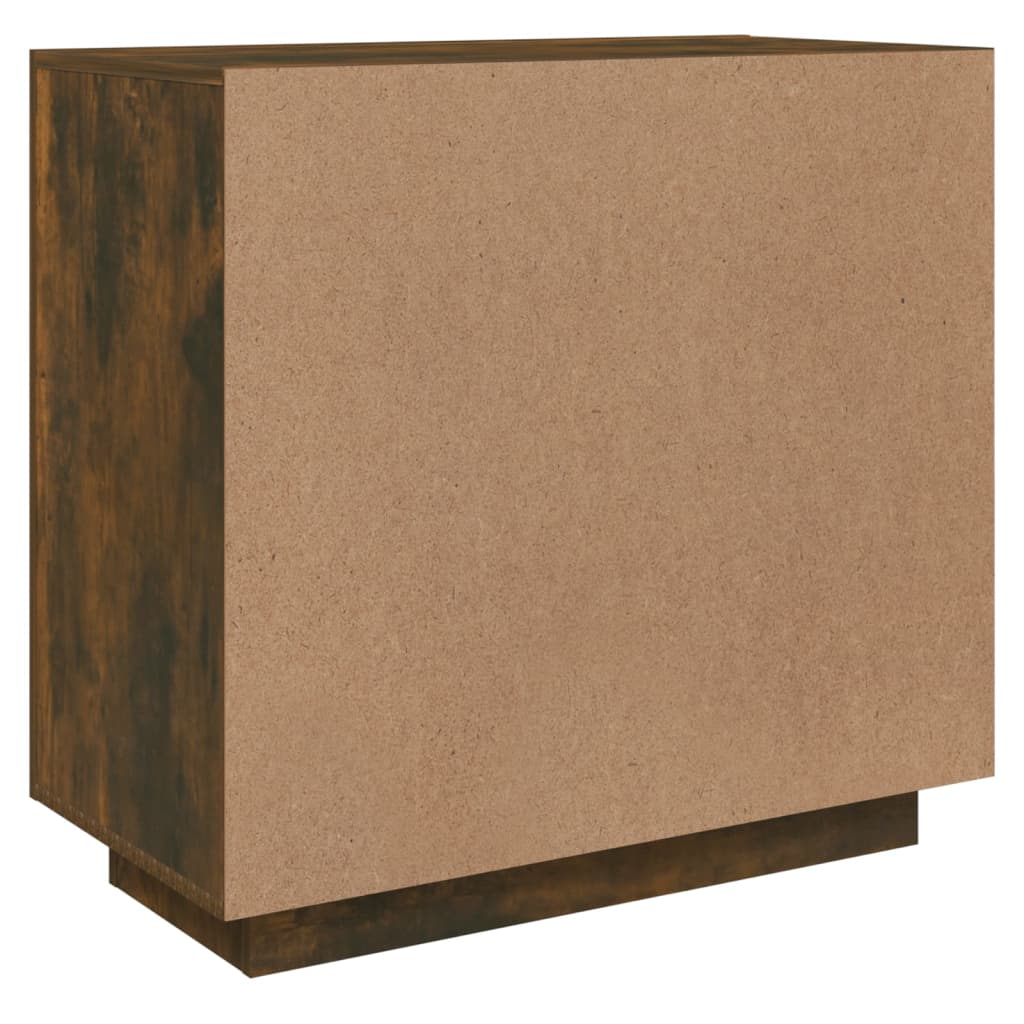 vidaXL Aparador madera contrachapada color roble ahumado 80x40x75 cm