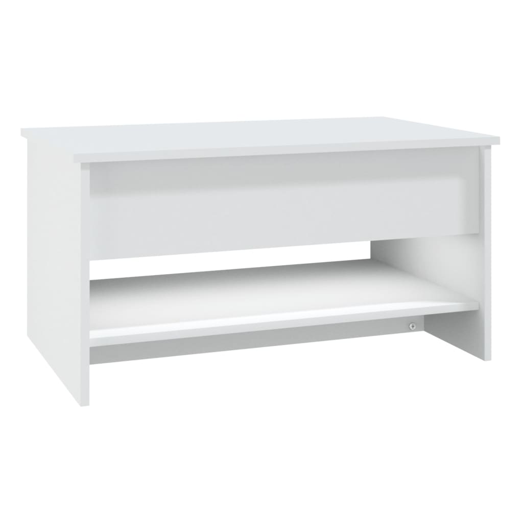 vidaXL Mesa de centro madera contrachapada blanca 80x50x40 cm