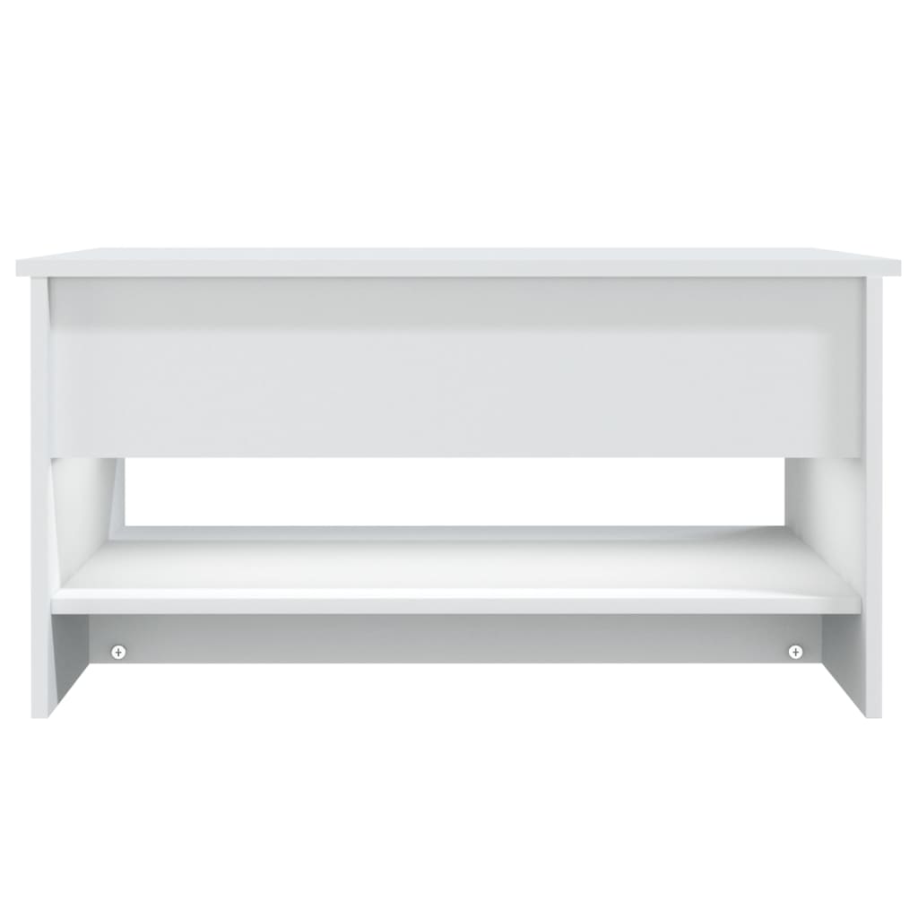 vidaXL Mesa de centro madera contrachapada blanca 80x50x40 cm