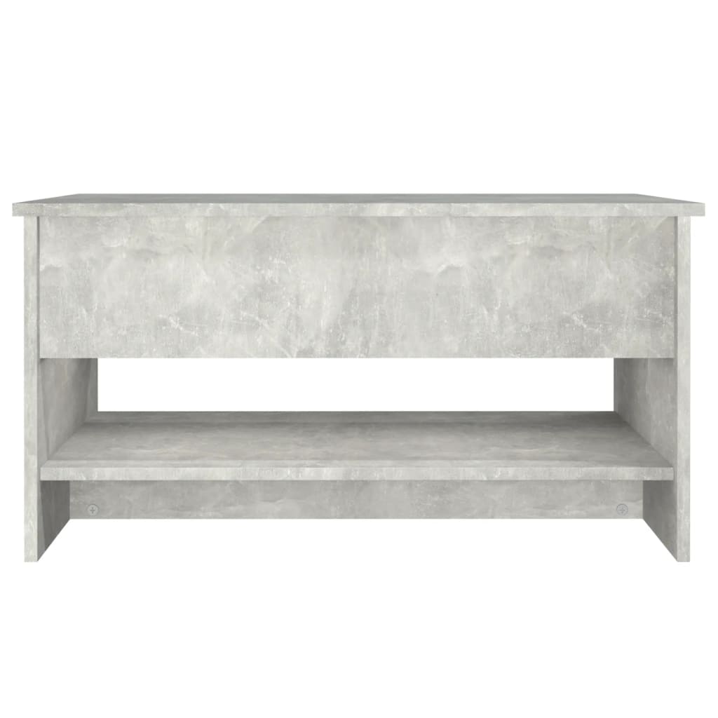 vidaXL Mesa de centro madera contrachapada gris hormigón 80x50x40 cm