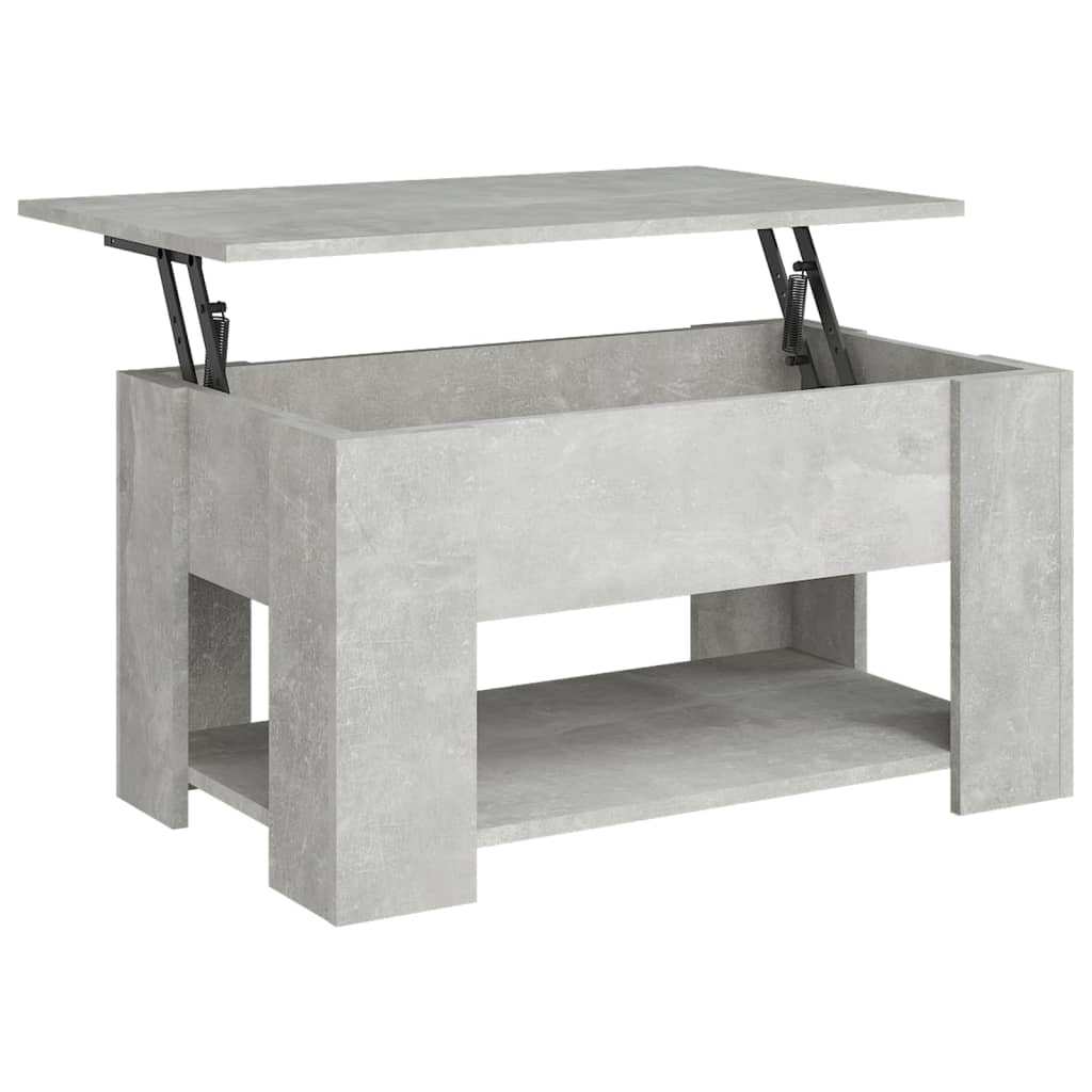 vidaXL Mesa de centro madera de ingeniería gris hormigón 79x49x41 cm