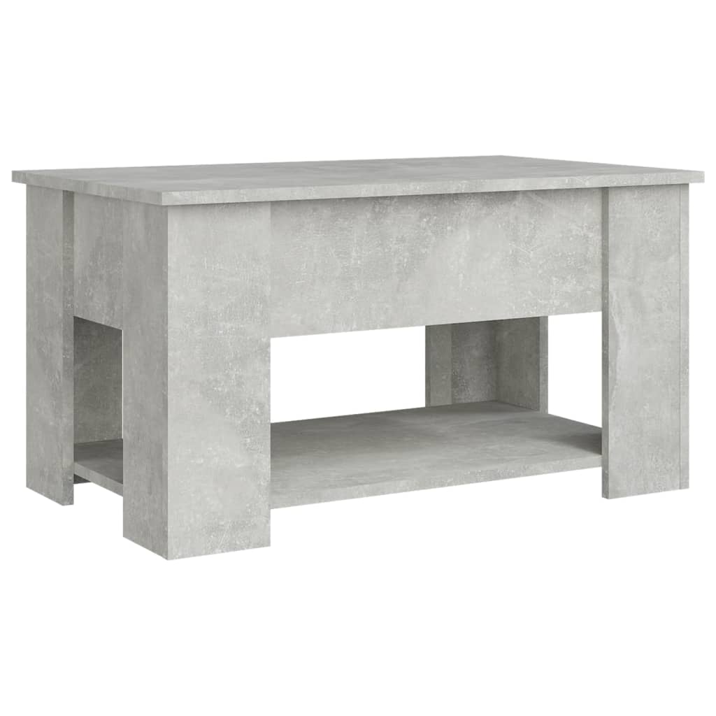 vidaXL Mesa de centro madera de ingeniería gris hormigón 79x49x41 cm